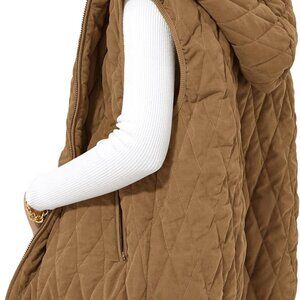 Women's 2025 Fall Spring Vest Casual Sleeveless Hooded Zip Up Jacket Trendy Wint